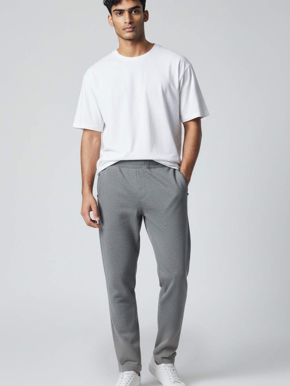 Vuori Gray Knit Joggers - Modern Tapered Fit